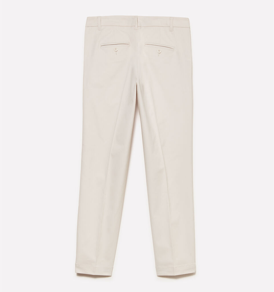 Light beige slim fit chinos - women's slim fit trousers - Beige | Sisley image number 6